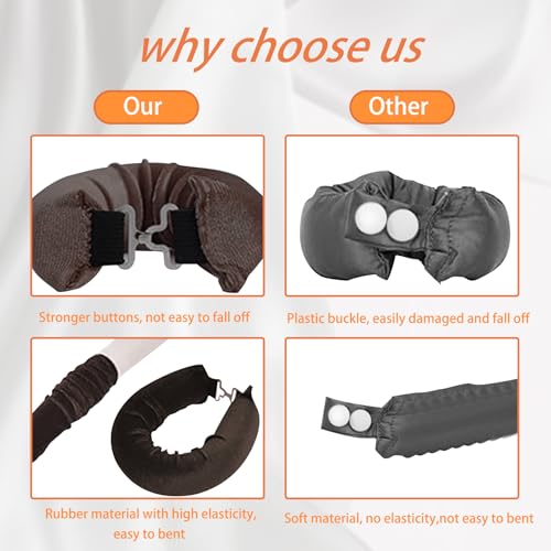 Bigodino Lungo Per Boccoli 5 Pezzi,Bigodini Morbidi Per Dormire Gomma Heatless Hair Curler Diy Arricciacapelli Senza Calore Flessibili Bigodino Fascia Capelli Per Capelli Bigodini Heatless - 4