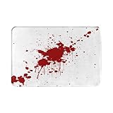Ansouyi 20x30 Inch Bath Mat, Halloween Red Blood Splatter Bathroom Rugs No Silp Washable Cover Floor Rug Carpets Floor Mat for Kitchen Bedroom