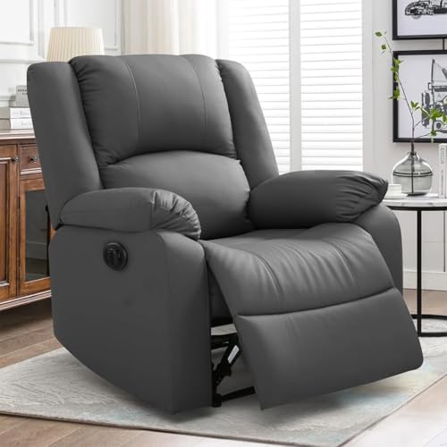 Image of Seventh Heaven Phoenix 1 Seater Motorised Recliner | Single Sofa Chair for Living Room Comfort | Ergonomic Design (Leatherette - Grey)
