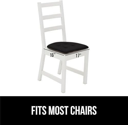 Miniatura 6 de Gorilla Grip Juego de 6 cojines de espuma viscoelástica copetudos para silla, cómodos cojines para comedor, respaldo antideslizante, mesa de cocina