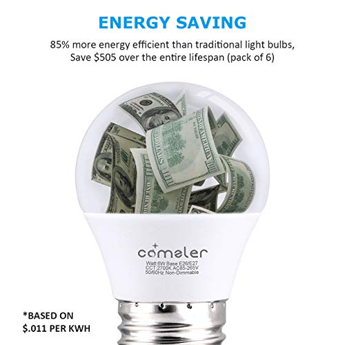 Comzler 6W A15 Led Bulb Daylight 60 Watt Equivalent thumb #4