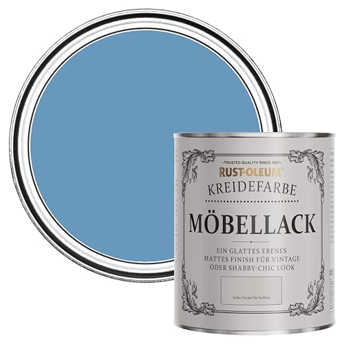Rust-Oleum Shabby Chic blau Vintage Kreidefarbe für Möbel, wasserbasiert, geruchsarm - Kornblumenblau 750ML