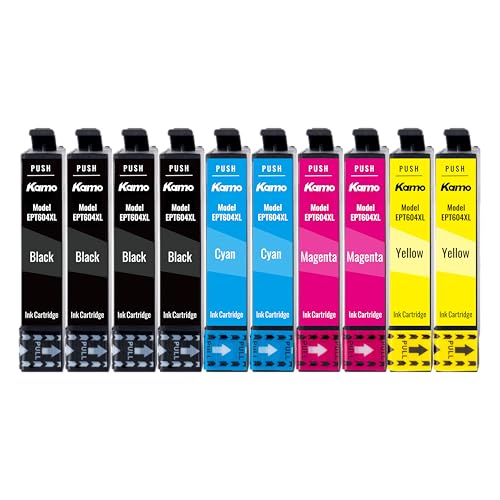 kamo 604XL (10er-Pack) Multipack Druckerpatronen Kompatibel mit Epson 604 604 XL - für Expression Home XP-2200 XP-2205 XP-3200 XP-3205 XP-4200 XP-4205, Workforce WF-2910 WF-2930 WF-2950 WF-2935
