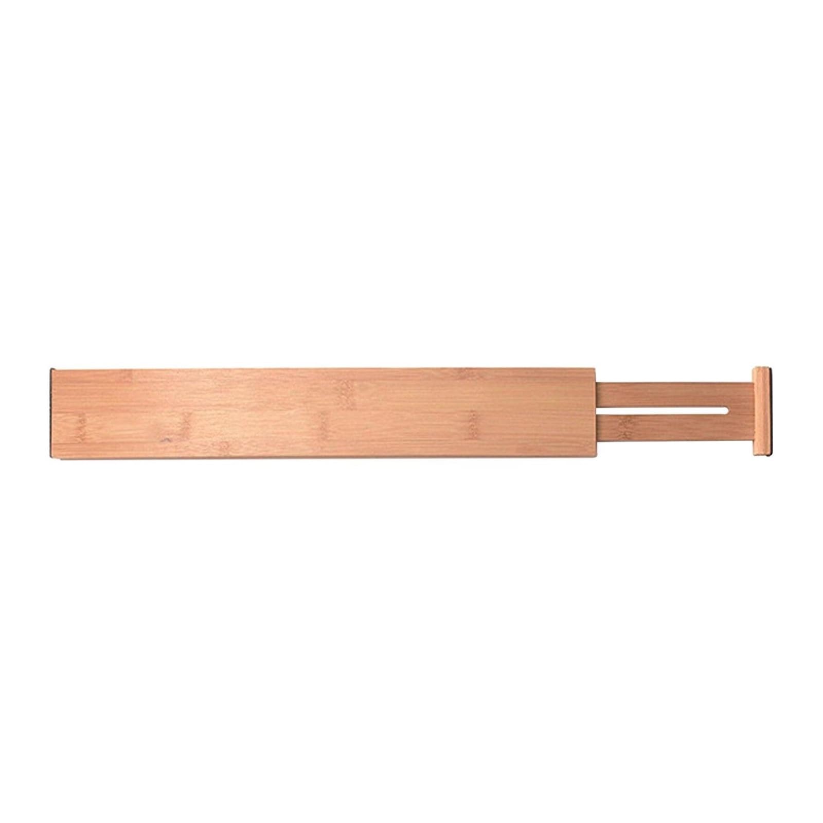 Xbtncyfe 56Cm Bamboo Expandable Adjustable Drawer Organizer Divider Storage Box For Kitchen Utensils Bathroom Bedroom Drawers(56Cm)