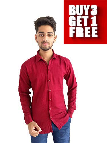 Sleeve Man Shirt Maroon at Amazon 