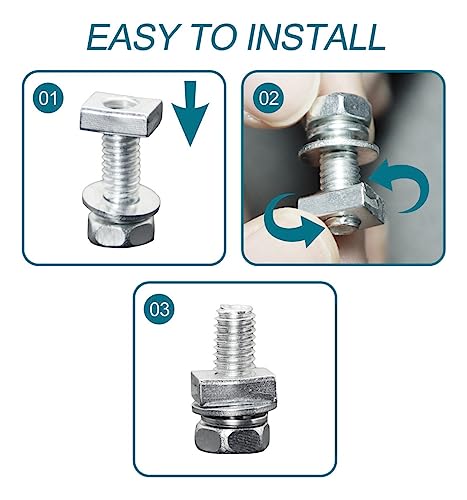 6 pcs bolts and nuts kit motorcycle battery bolts and nuts m6x16mm motorcycle battery screw and nut battery terminal bolts and nuts carbon steel