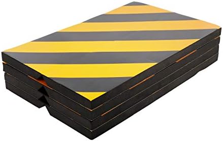 CRMENO 4 Pack Garage Wall Protector Garage Car Door Protector EVA Foam Wall Corner Reflective Warning 15.7" x 9.8" x 0.8" for Parking Garage