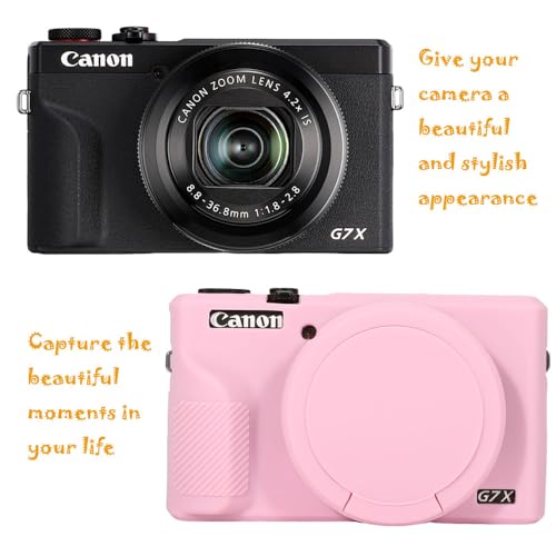 Funda para Canon Powershot G7X Mark III en silicona rosa miniatura 4
