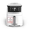 Moulinex Easy Fry Silence, Friggitrice ad Aria Silenziosa 5L/1.5kg per 6 Persone, 1670W, Sistema Easy Clean & Store, 10 Programmi, Touchscreen e Cestello Lavabile in Lavastoviglie, Bianca EZ5521