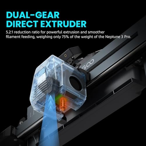 Image of ELEGOO Extruder for Neptune 4 3D Printer, Fully Assemble Dual-Gear Direct Drive Extruder, ELEGOO Official 3D Printer Accessories