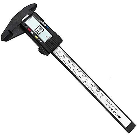 Hoosiwee 150mm Digital Caliper, Electronic Caliper, 6 Inch Carbon Fiber Vernier Caliper, Gauge Micrometer Measuring Tool Digital Ruler Cover