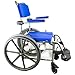 Days, Fauteuil de Douche Roulant, Cadre en Aluminium Robuste, deux Roulettes avec Freins, Accoudoirs Relevables, pour Personnes Âgées ou Handicapées, Utilisation Dans la Salle de Bain