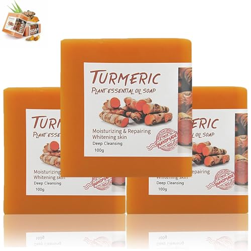 Turmeric Brightening Soap,Kojic Acid Soap Skin Lightening,Smooth Skin Natural Turmeric Soap Brightening Bar,Deep Cleansing Gentl