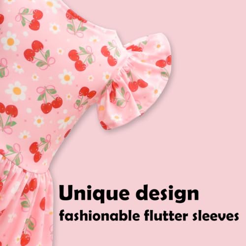 Image of CuteBone Frilly Dog Dress Princess Puppy Birthday Dresses with Ruffled Sleeves Cat Clothes Outfit for Small Dogs Girl Pet Apparel