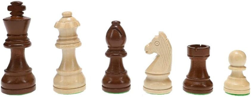 WE Games French Staunton Wooden Chess Set with 3 in. King – Weighted Chess Pieces Only, Premium Crafted Wooden Staunton Chess Set for Adults