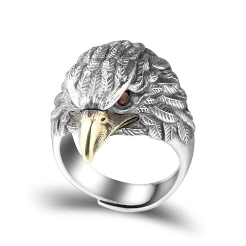 Bague eagle vintage pour hommes en argent style thaïlandais