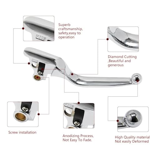 Levier de frein et d'embrayage moto en aluminium pour Fat Boy et Slim