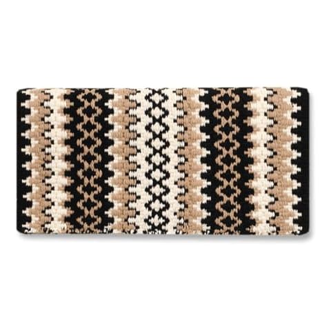Mayatex 1441-5 Arroyo Seco 40X34 New Zealand Wool Saddle Blanket Black/Cream/Sand 38in x 34in Cover