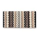 Mayatex Arroyo Seco Saddle Blanket, Black/Cream/Sand, 38 x 34-Inch