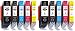 Produktbild 10 Druckerpatronen kompatibel für PGI-520 CLI-521 Canon Pixma iP3600 IP4600 IP4700 MP550 MP560 MP620 MP640 MX860 MX870