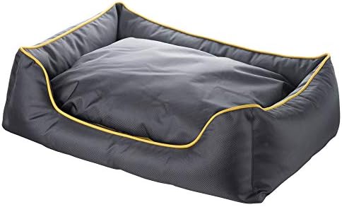 UFbemo Orthopedic Large Dog Bed Lounge Sofa Removable Cover 100% Waterproof | 35.4in x 27.5 in x 10.6 inch | Mango