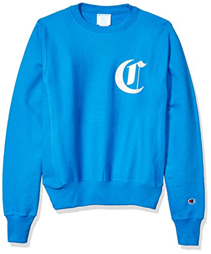 Champion LIFE Men's Reverse Weave Sweatshirt, running waves w/old english lettering, X Large