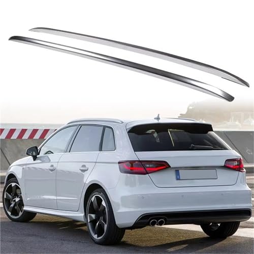 Barras laterales de techo para Audi A3 8V Hatchback 2012-2019, diseño decorativo plateado 2
