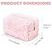 Sherpa Fabric Makeup Bag 6.7x4.7x3.7 Inch Fuzzy Travel Cosmetic Bag for Women, Plush Zipper Make Up Pouch Toiletry Organizer Fashion Christmas Valentine Gifts Portable Storage Bag Trendy Stuff (Pink)