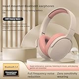 Over Ear Headphones Wireless Bluetooth, HiFi Foldable Intelligent Noise Cancelling Adjustable Wireless Headset, iOS & Android Bluetooth 5.1 Stereo Clear Call Quality for Sports Travel (Green) - Image 2