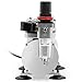 PointZero 1/5 HP Airbrush Compressor with Regulator, Gauge and Water Trap - Quiet Portable Air Pump Silver