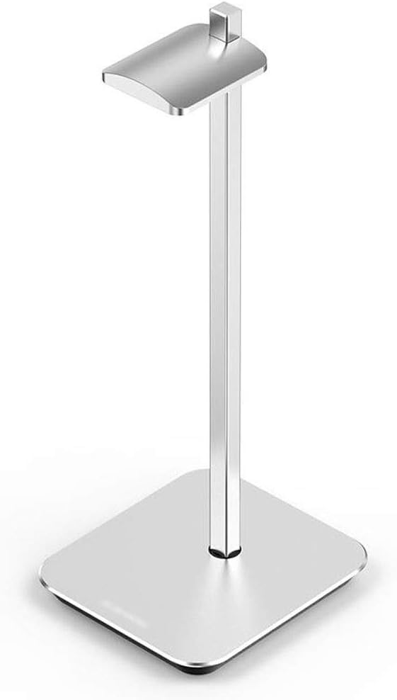 Headphone Stand Aluminum Alloy Headphone Holder Headphone Holder Creative Display Stand Headset Hanger Cost-Effective Headphone Holder Good-Looking Headphone Holder Gift Headset Stand (Silver)