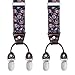 Grade Code Y Back Mens Suspenders, with 6 Heavy Duty Clips Wide Adjustable Elastic Braces for Casual&Fomal (Chic Flower)