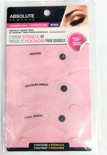Womens 3 Style For Perfect Eyebrow Stencil Kit NF058 (One Size)