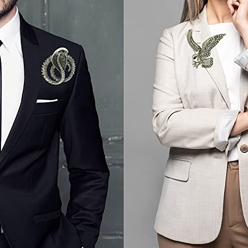 Lfhukeji 5 Pieces Animal Brooch Set For Women Girls Men Boys Eagle Snail Snake Goldfish Brooch Frog Pins Christmas Halloween Decoration Gifts #TOP4