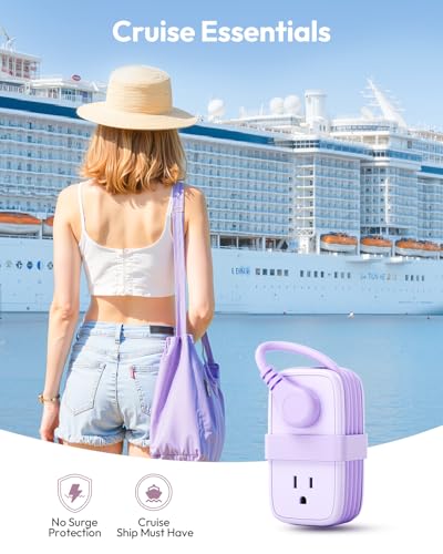 NTONPOWER Travel Power Strip,Travel Essentials Cruise Approved Power Strip - image 6