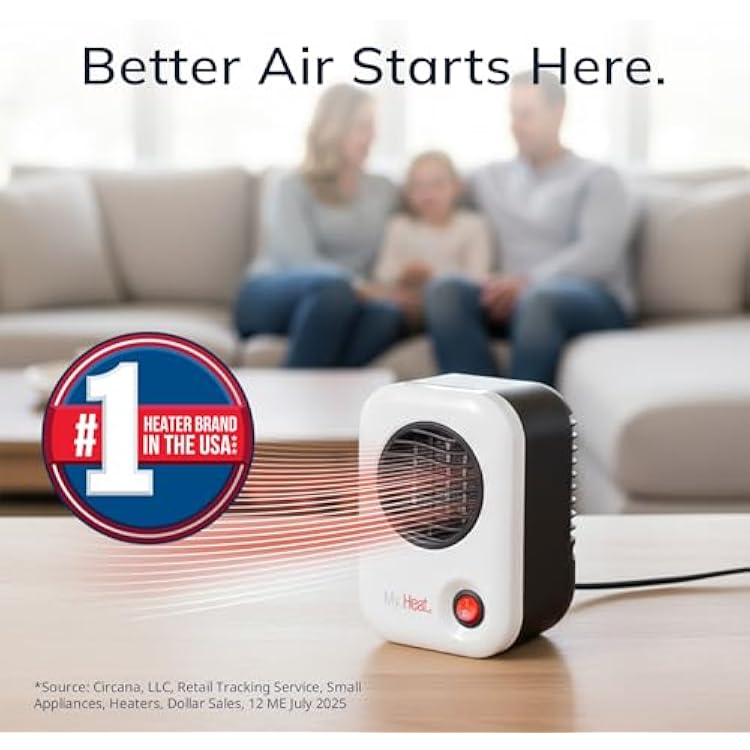 Lasko MyHeat Personal Space Heater, Compact, White