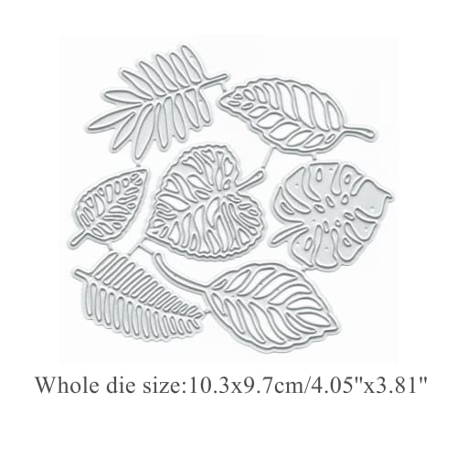 7Pcs/Set Leaf Metal Die Cuts,Various Leaves Plant Flower Cutting Dies Cut Stencils for DIY Scrapbooking Photo Decorative Embossing Paper Dies for Scrapbooking Card Making