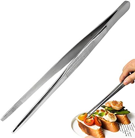 FANSH 304 Paslanmaz Çelik Mangal Cımbızı, Profesyonel Mutfak ve Uzun Saplı Gıda Cımbızı, Çok Fonksiyonlu, 30 cm - Görsel 1