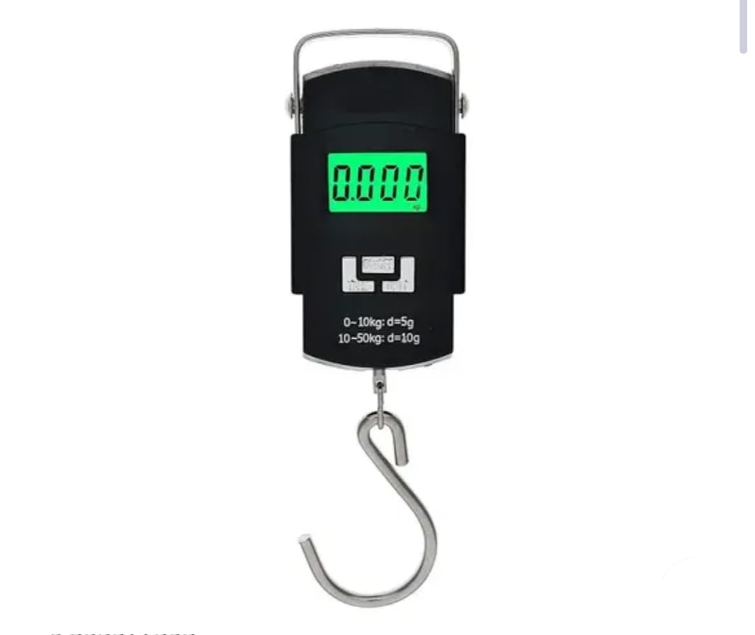 Digital Hanging Scale with LCD Display, 50kg Capacity, 5g/10g Accuracy, Black-image-42