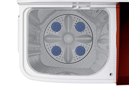 Image of Samsung 6.5 Kg Semi-Automatic 5 Star Top Load Washing Machine Appliance (WT65R2000HR /TL, Light Grey, Eve Flower Wine (Opaque), Double Storm Pulsator)