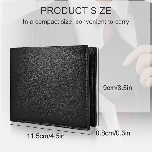 Men Wallet, Ultra-thin PU Leather Card Wallet Lightweight Credit Card Holders for Men for Work, Shopping, Travel(Black)3