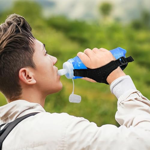 Botella de agua para correr a prueba de fugas con mango de fácil agarre 4