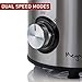 MegaChef Wide Mouth Extractor Juice Machine with Dual Speed Centrifugal Stainless Steel Juicer, 3.5 Cup, Chrome Silver