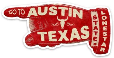 Autocollant Austin Texas au look vintage pour décorer vos valises de voyage et ordinateurs