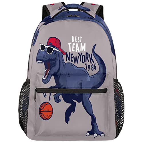 Mochilas de baloncesto con dinosaurios y compartimento de portátil 4