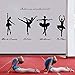 yrfchgj Il Balletto di Grandi Dimensioni è Un Artballet Citazioni Adesivi murali in Vinile Rimovibili Wall Art Figure danzanti