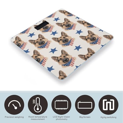 Báscula Digital de Baño Patriótica German Shepherd miniatura 3