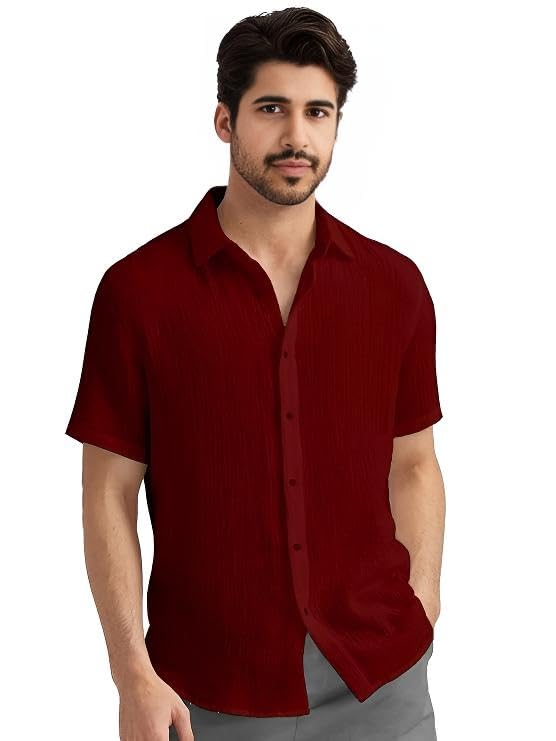 Image of Men's Regular Fit Short Sleeve Casual Shirt