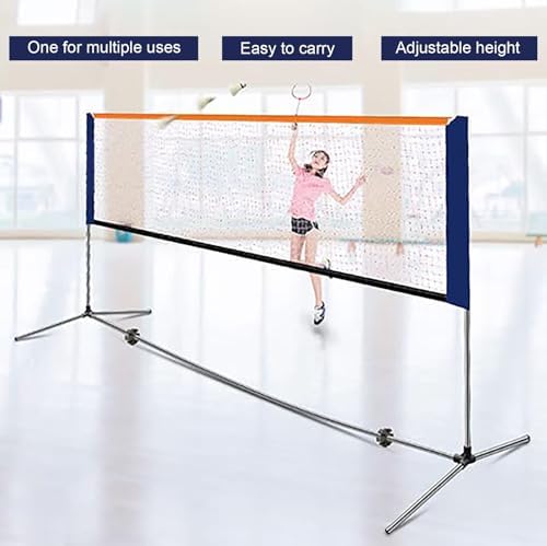 Portable Adjustable Badminton Net Set - Easy Setup, Includes Carry Bag, Perfect for Outdoor Sports, Backyard Games, Family Activities, and Fun Gatherings