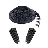 EasyFlex 3210E-100C Scallop No-Dig Landscape Edging, 100', Black